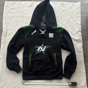 Black and Green GSW custom Kids Hoodie. #91. North stars or stars team.